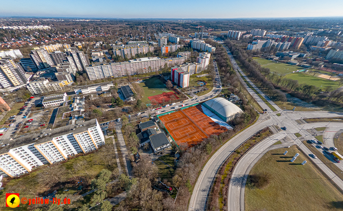 07.02.2023 - Luftbilder vom Marx-Zentrum und Umgebung in Neuperlache